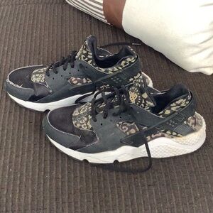 Black and Olive Animal Print Sneakers